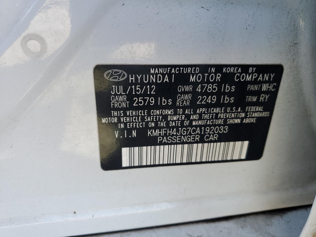 2012 Hyundai Azera - Image 15
