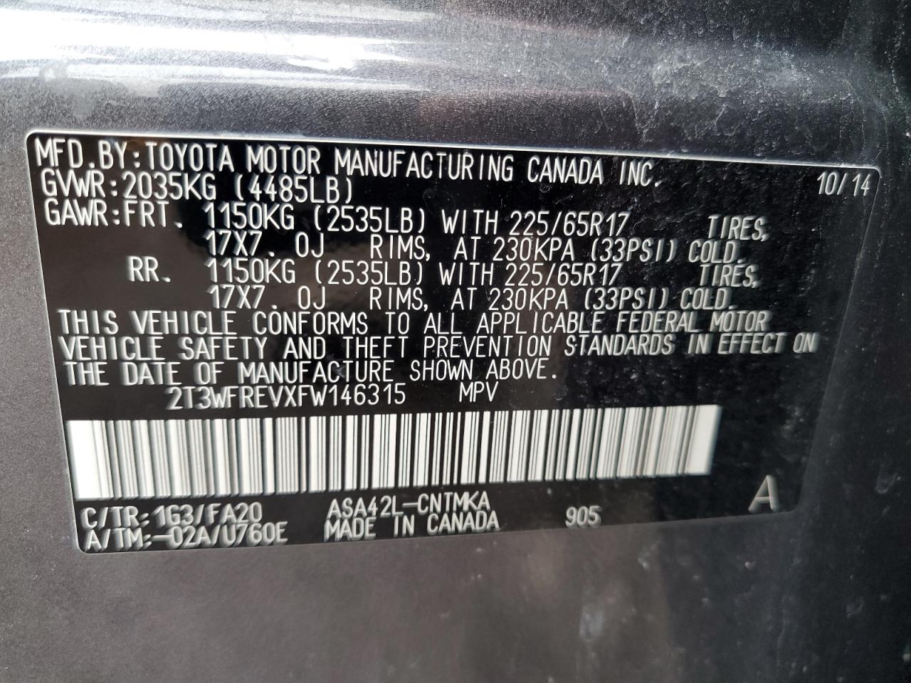 2015 Toyota RAV 4 - Image 13