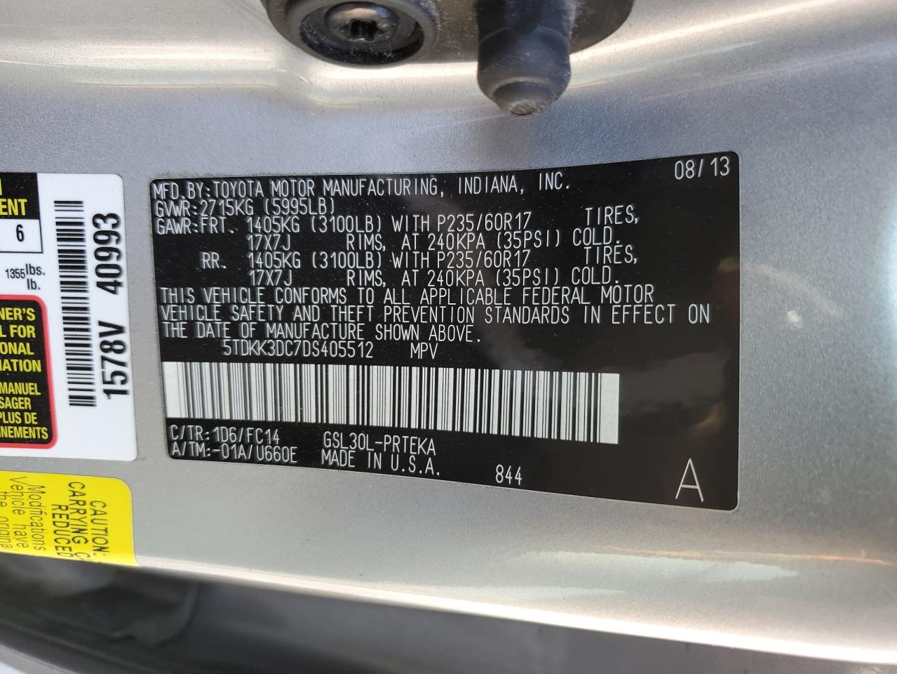 2013 Toyota Sienna - Image 13