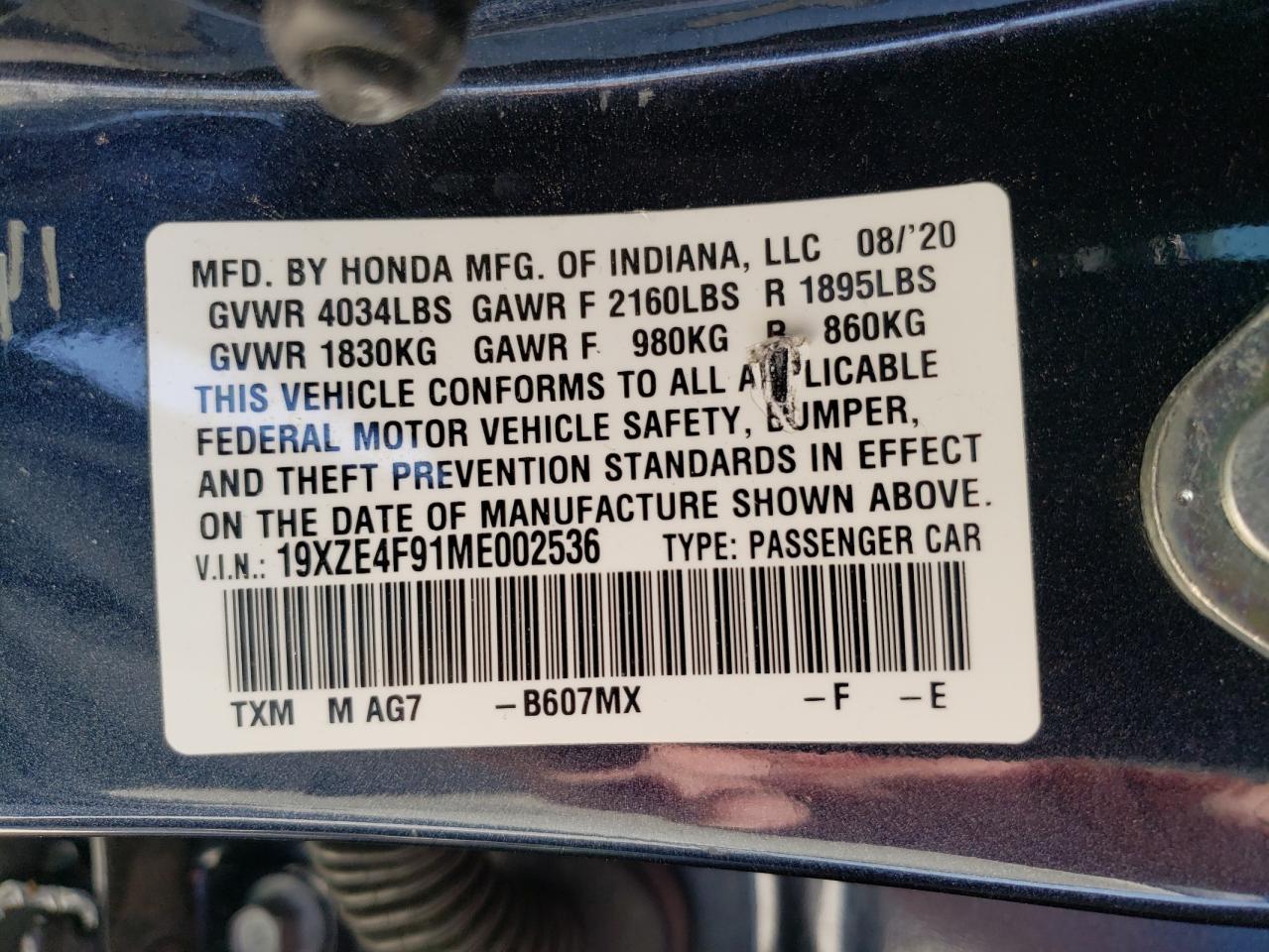 2021 Honda Insight - Image 12