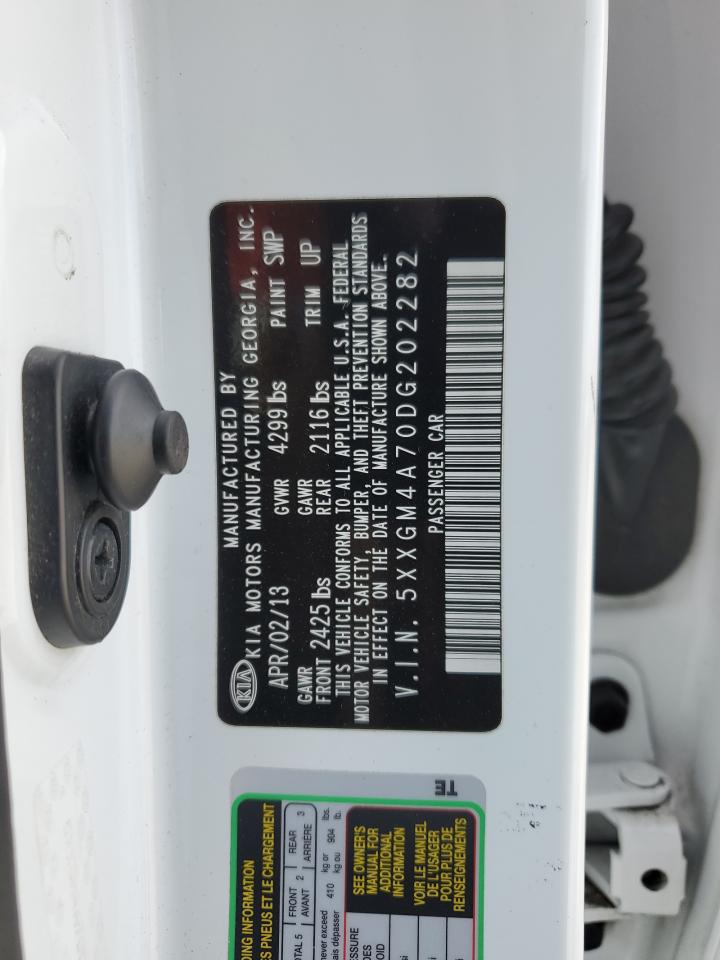 2013 Kia Optima Lx VIN: 5XXGM4A70DG202282 Lot: 50314845