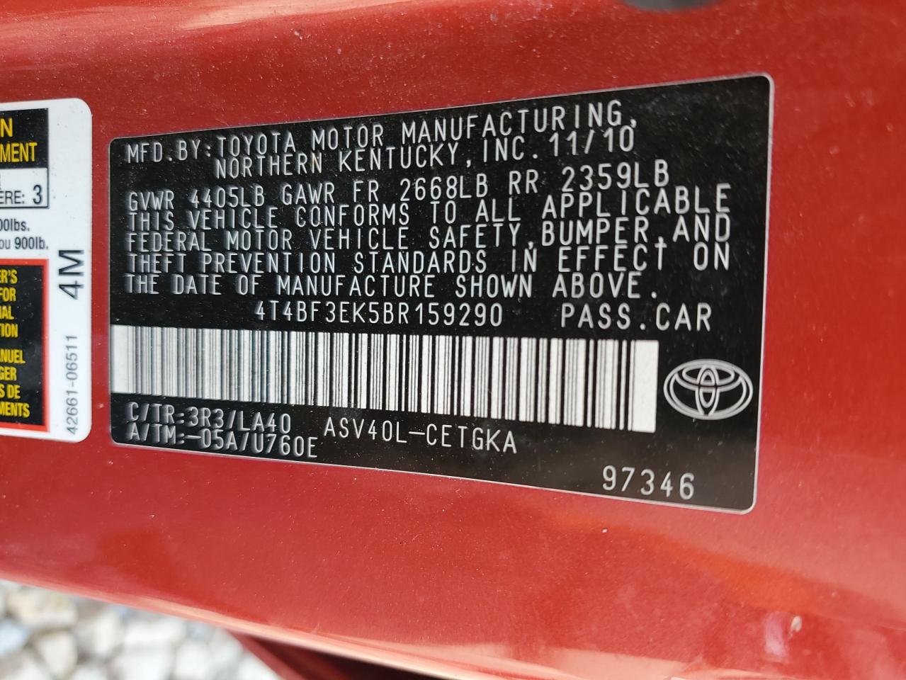 2011 Toyota Camry - Image 12