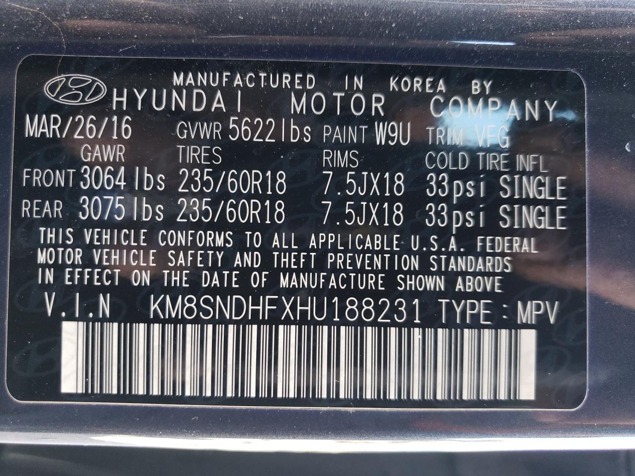 2017 Hyundai Santa Fe - Image 16
