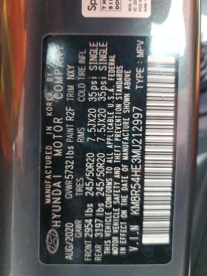 2021 Hyundai Palisade Limited VIN: KM8R54HE3MU212997 Lot: 49860675