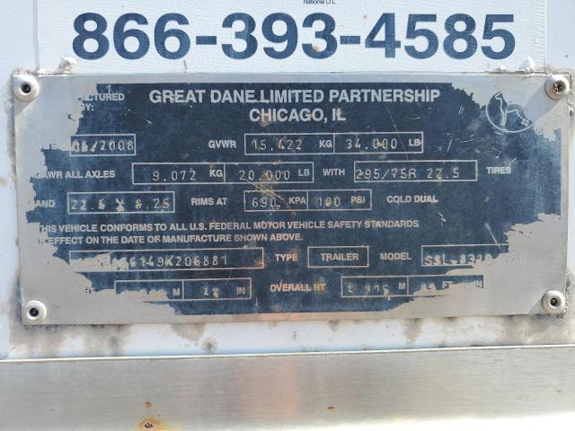 2009 GREAT DANE 28 DRY VAN TRAILER