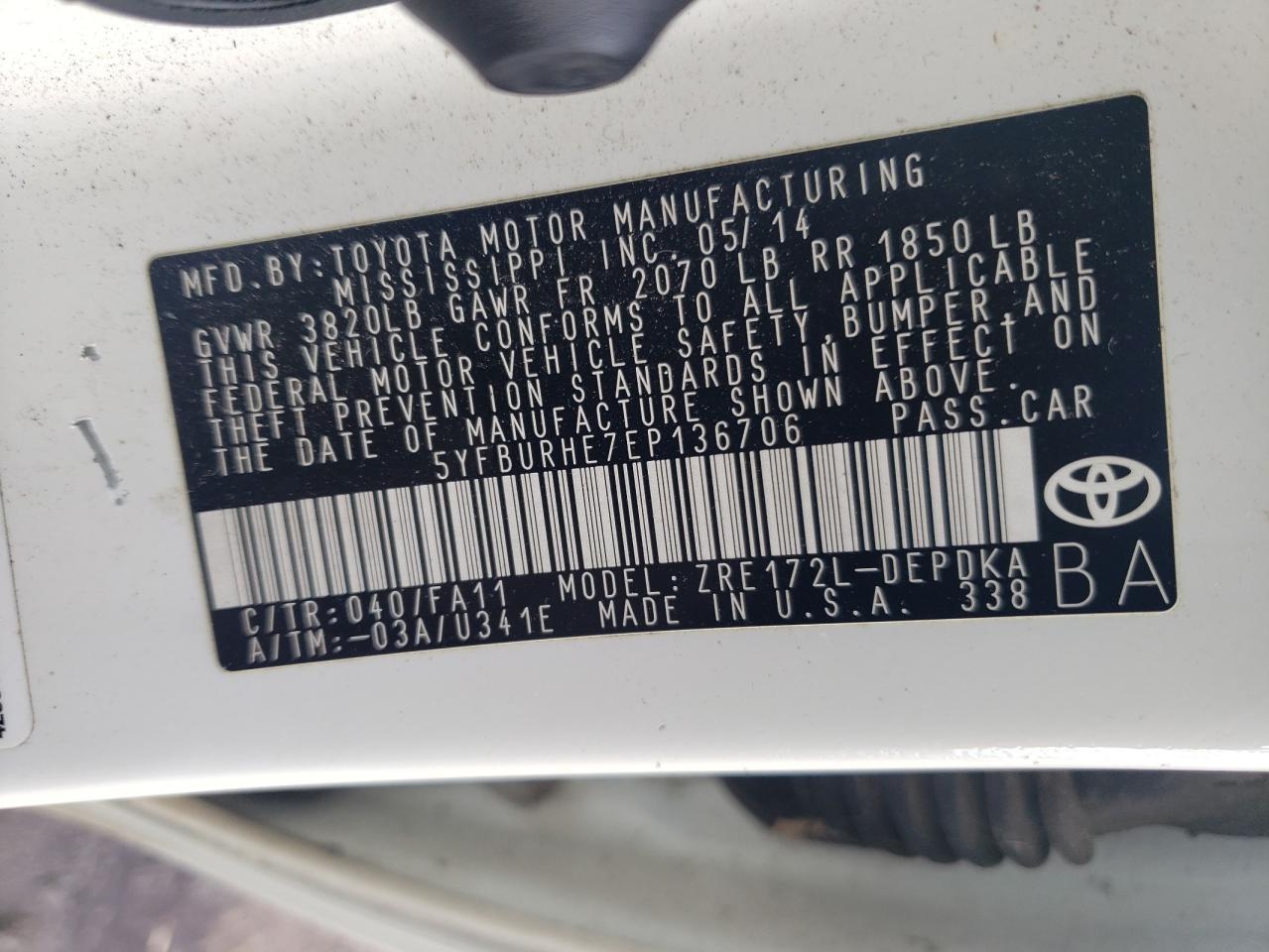 2014 Toyota Corolla - Image 13