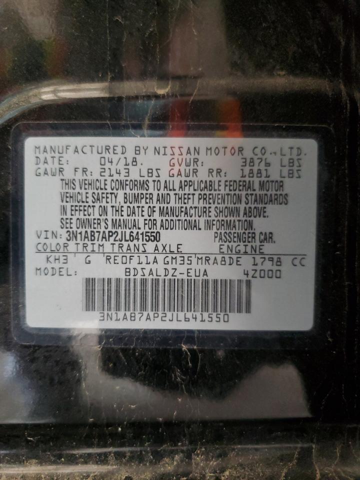 2018 Nissan Sentra S VIN: 3N1AB7AP2JL641550 Lot: 49483405