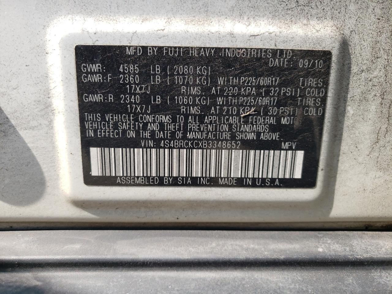 2011 Subaru Outback - Image 15