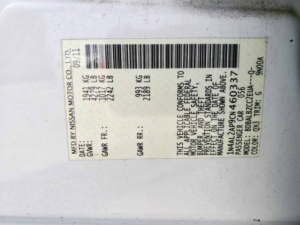 2012 Nissan Altima - Image 12