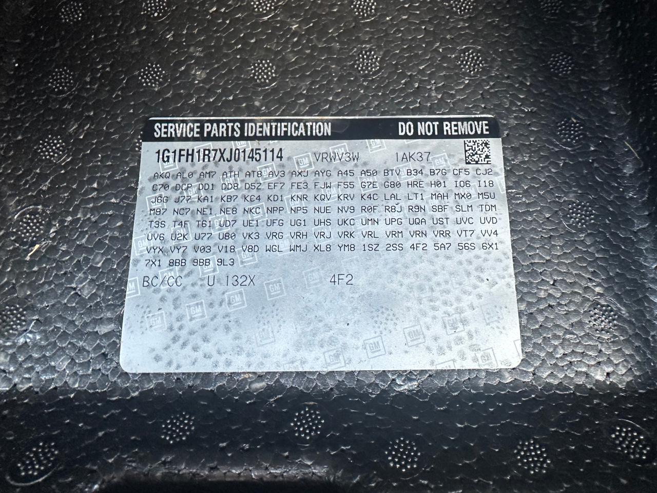 2018 Chevrolet Camaro Ss VIN: 1G1FF1R75J0811124 Lot: 67669164