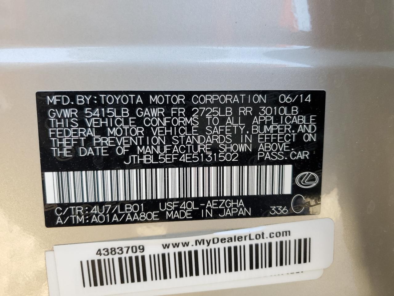 2014 Lexus LS - Image 15