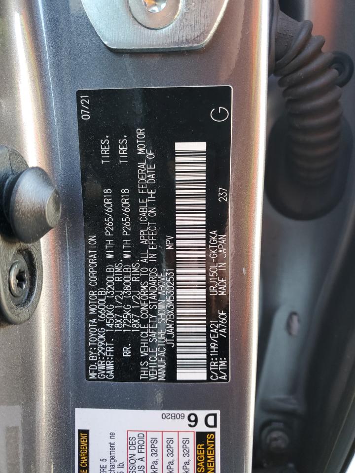 2021 Lexus Gx 460 Premium VIN: JTJAM7BX3M5302531 Lot: 48303775