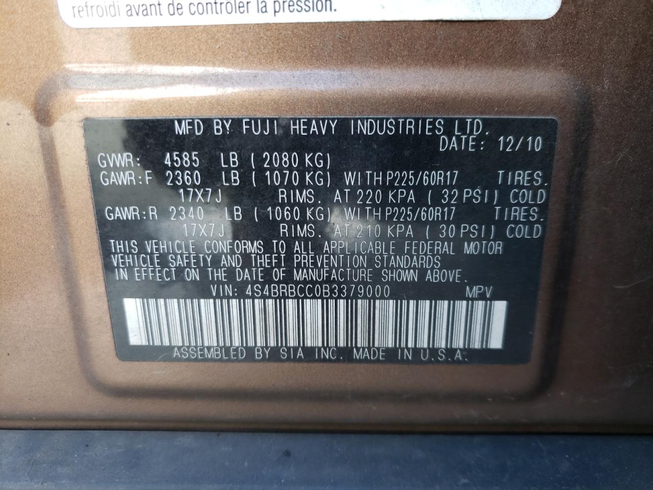 2011 Subaru Outback - Image 13
