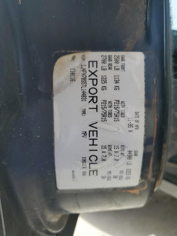 1996 Jeep Cherokee Country VIN: 1J4FN78SSTL144331 Lot: 48066875