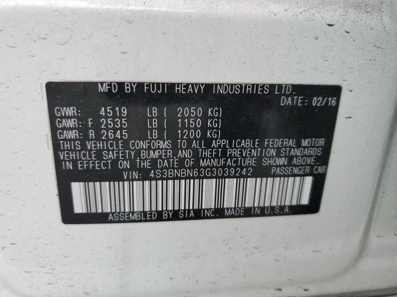 2016 Subaru Legacy - Image 12