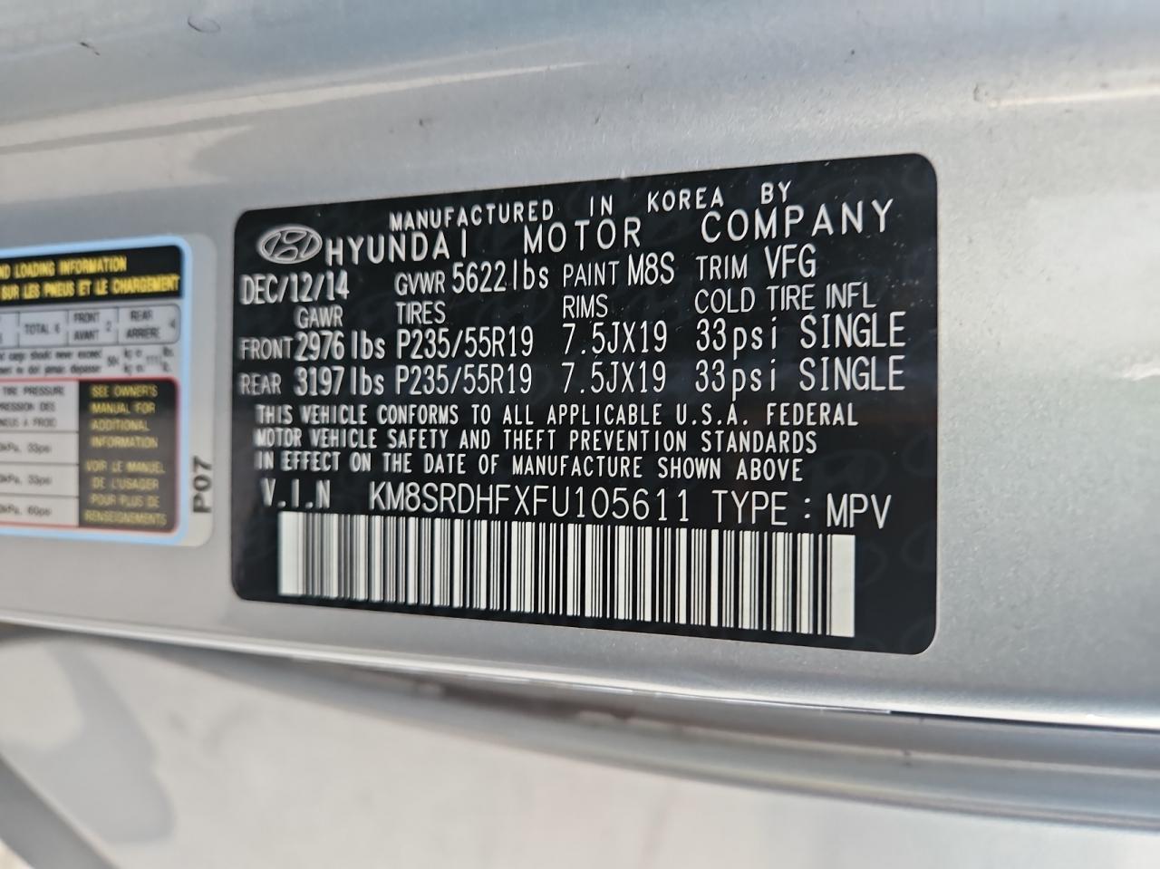 2015 Hyundai Santa Fe - Image 10