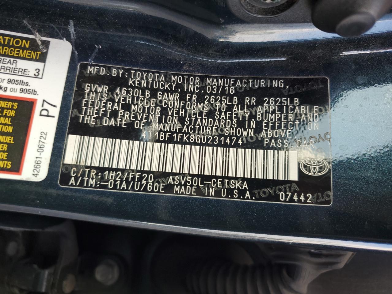 2016 Toyota Camry - Image 13