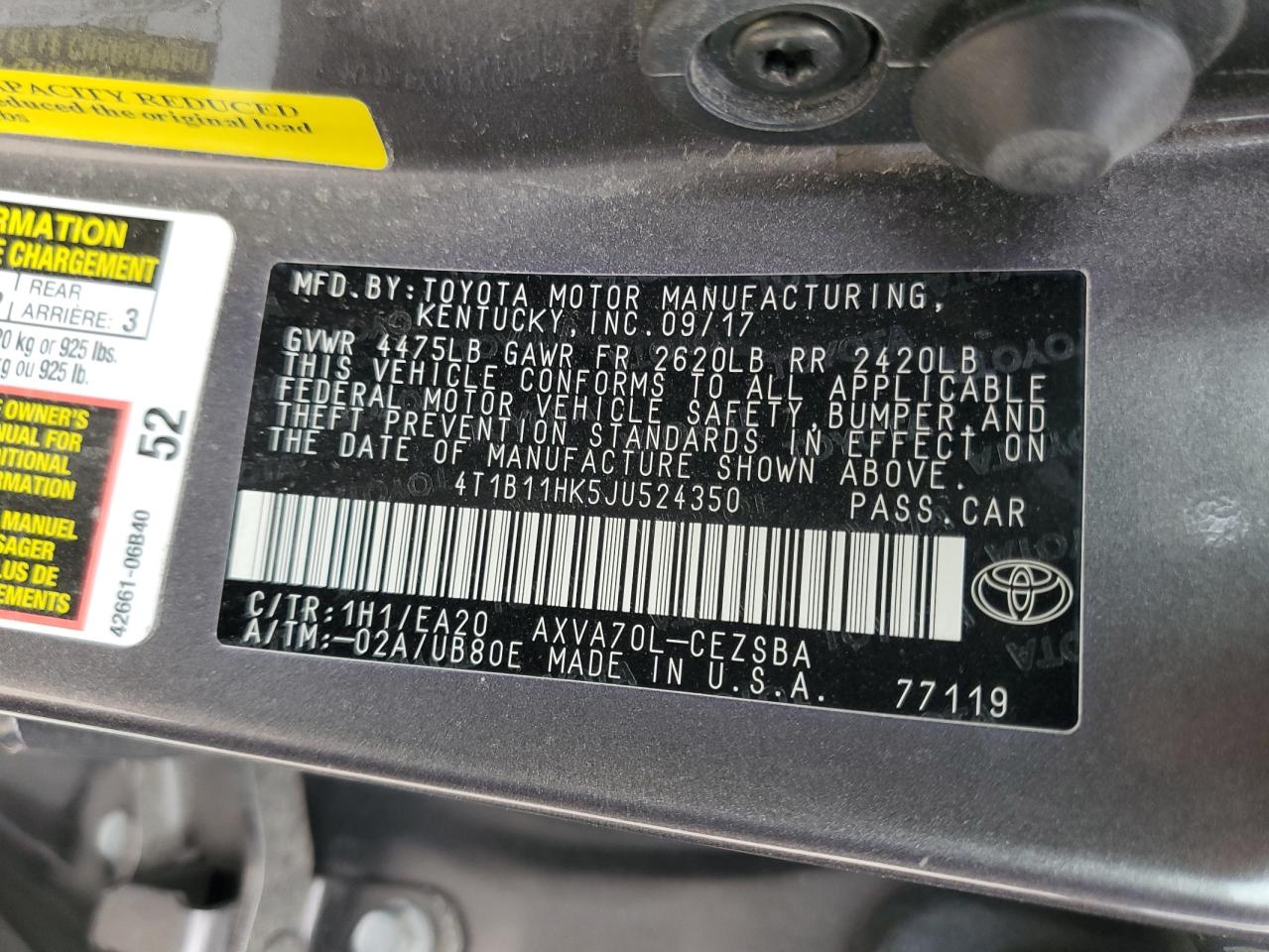 2018 Toyota Camry - Image 12