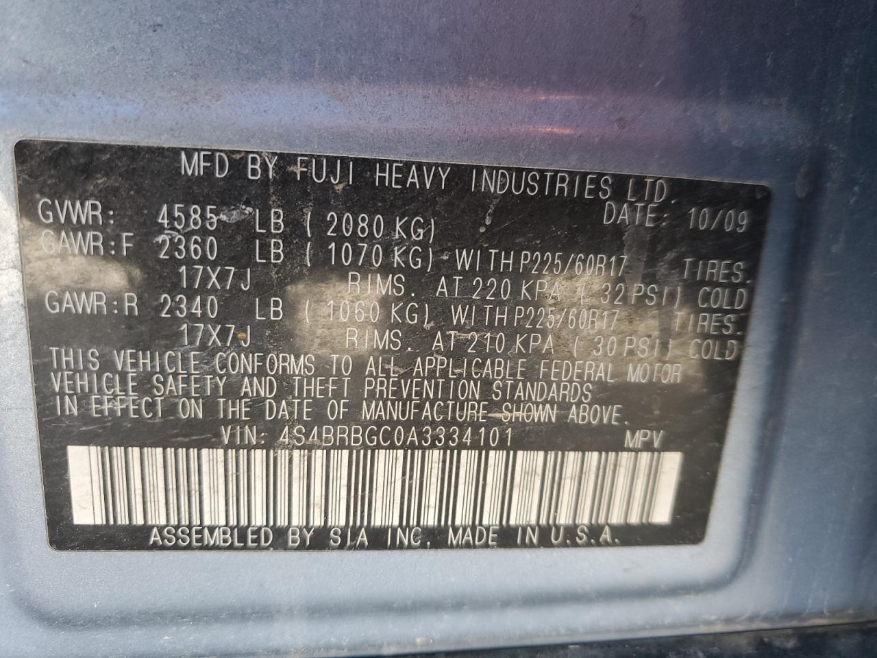 2010 Subaru Outback - Image 12