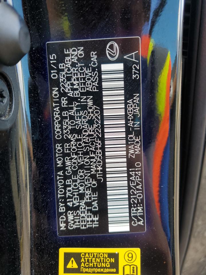 2015 Lexus Ct 200 VIN: JTHKD5BH6F2232207 Lot: 48699285