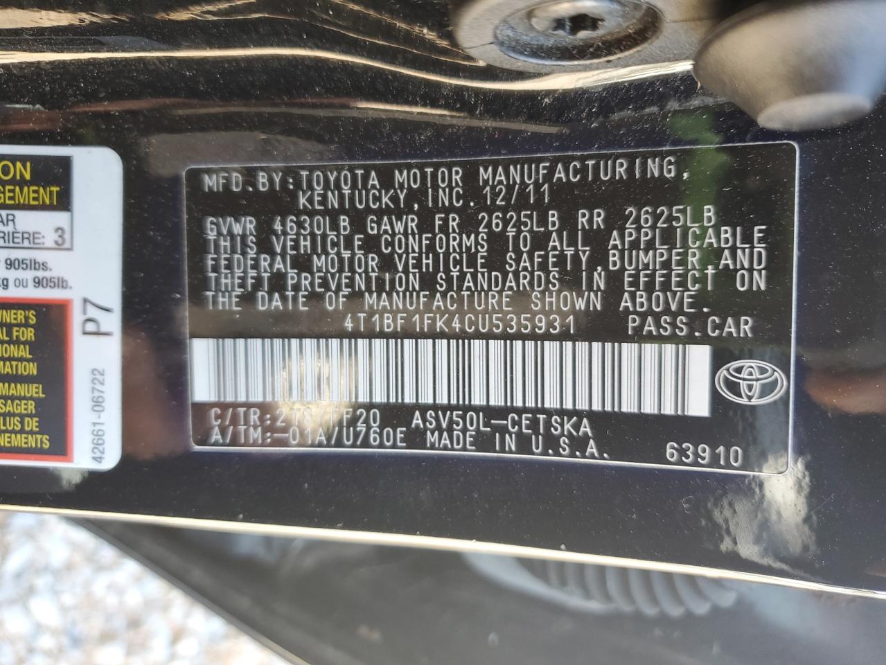 2012 Toyota Camry - Image 14