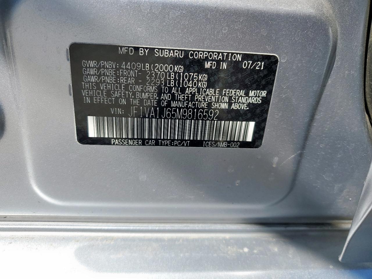 2021 Subaru WRX - Image 12