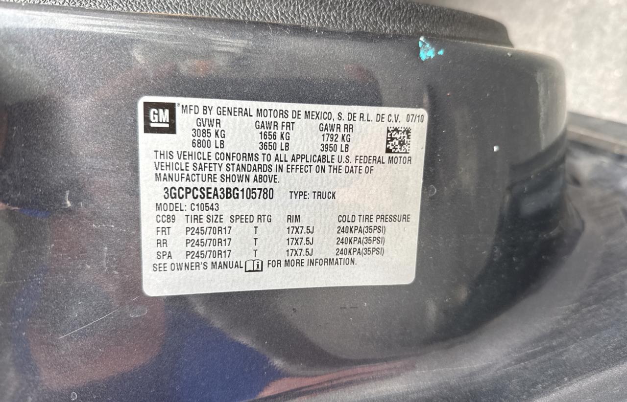 2011 Chevrolet Silverado C1500 Lt VIN: 3GCPCSEA3BG105780 Lot: 49993135