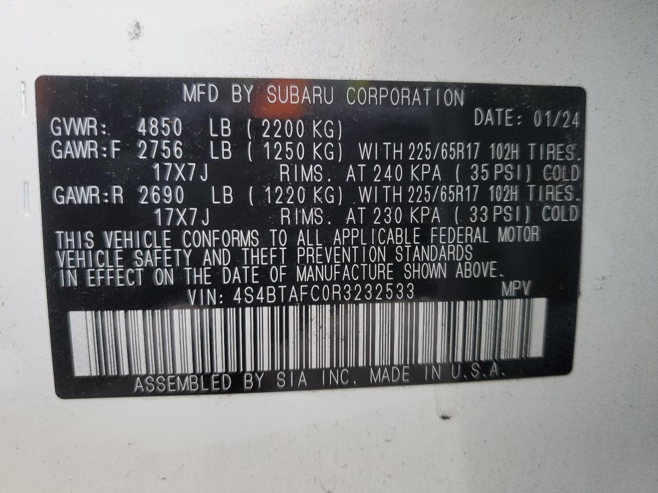 2024 Subaru Outback - Image 13