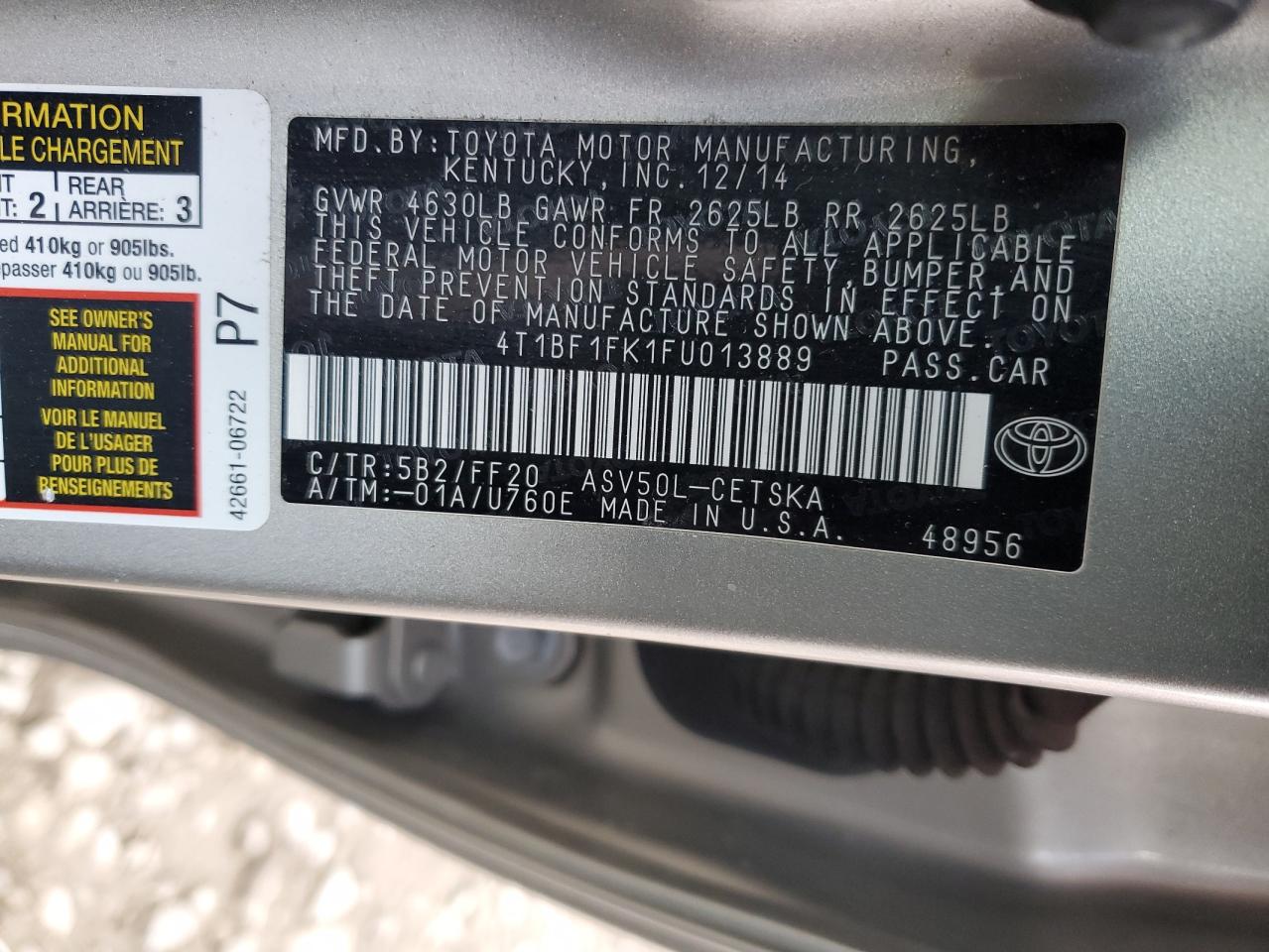 2015 Toyota Camry - Image 13