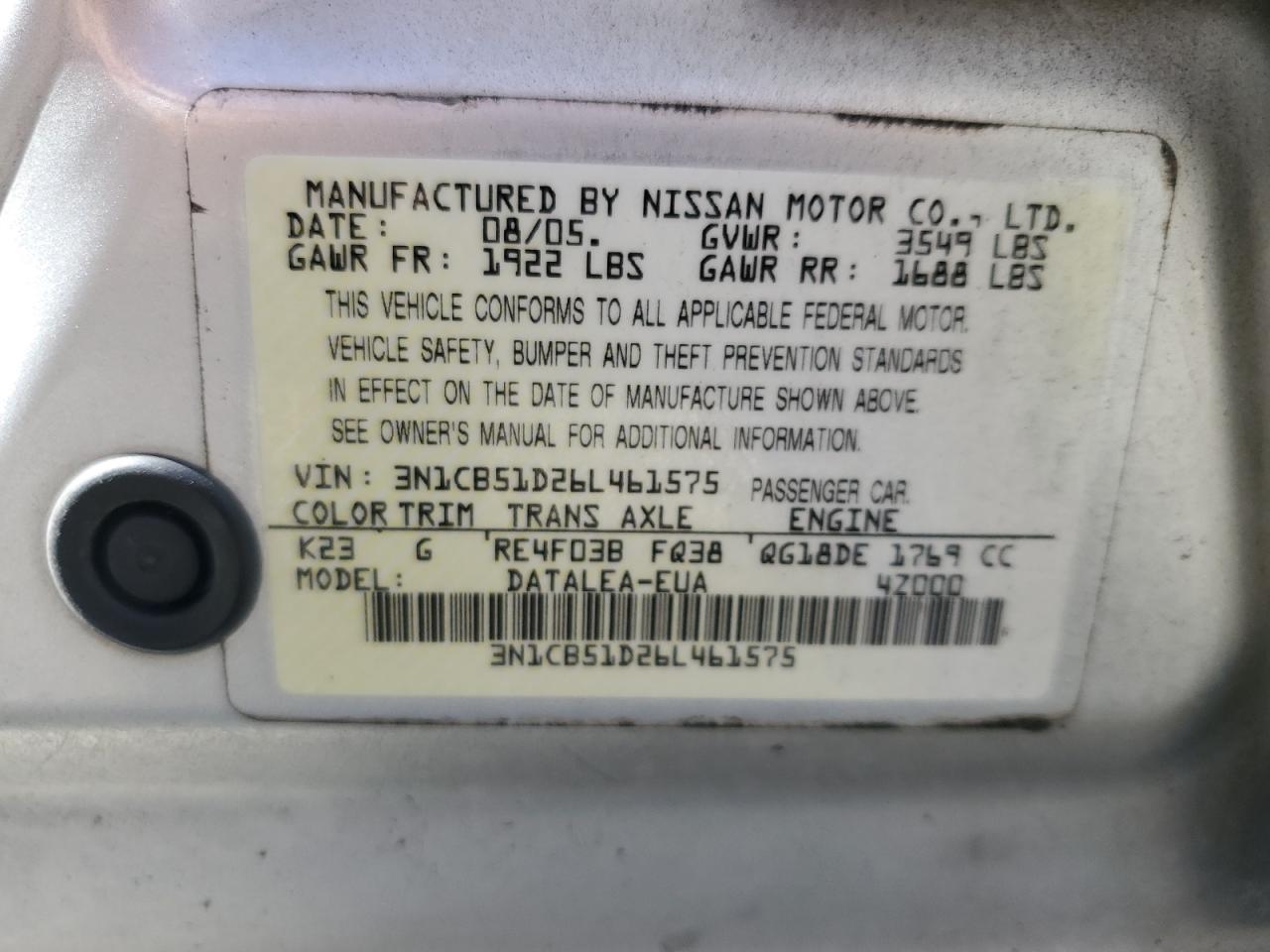 2006 Nissan Sentra - Image 14