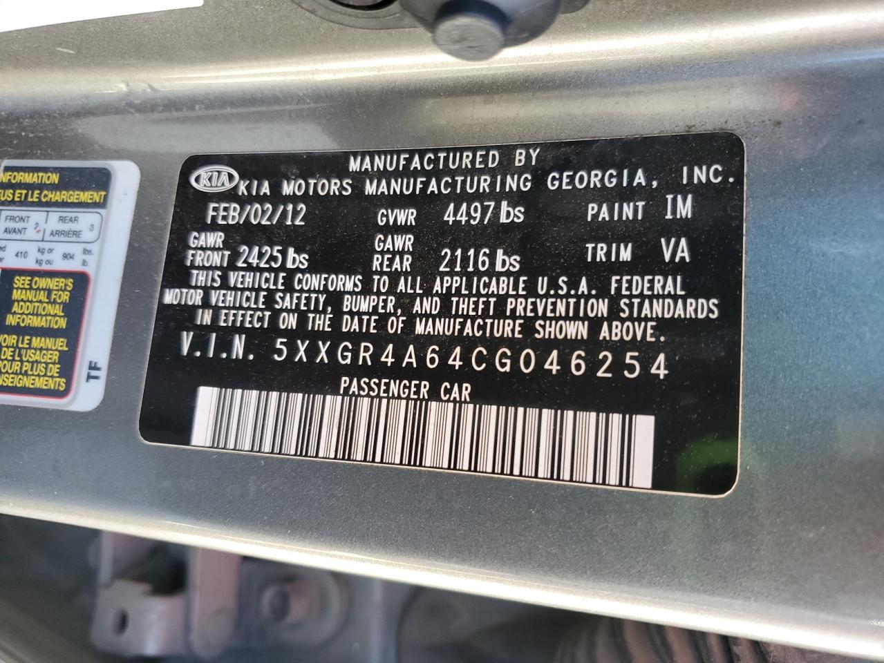 2012 Kia Optima - Image 14