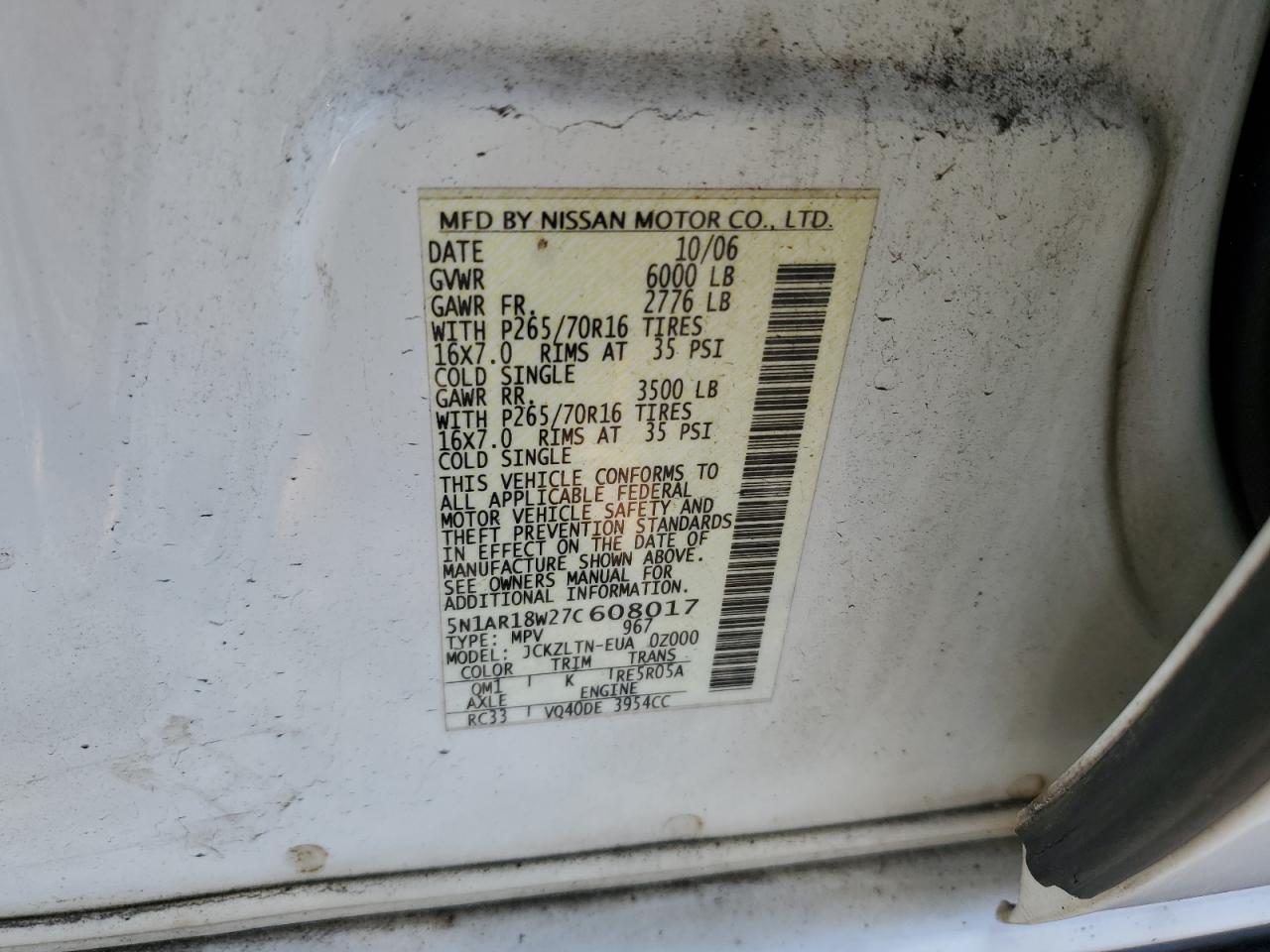 2007 Nissan Pathfinder - Image 13