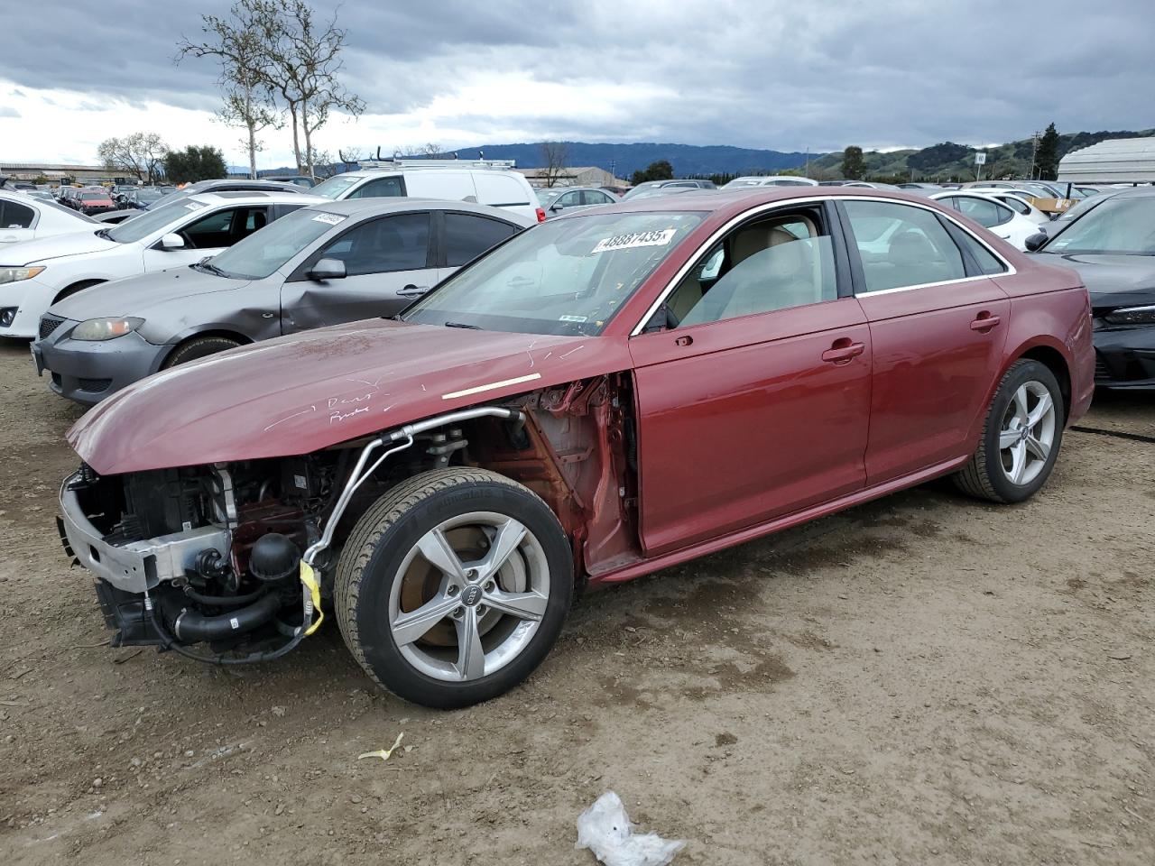2019 Audi A4 Premium იყიდება San Martin-ში, CA - Front End