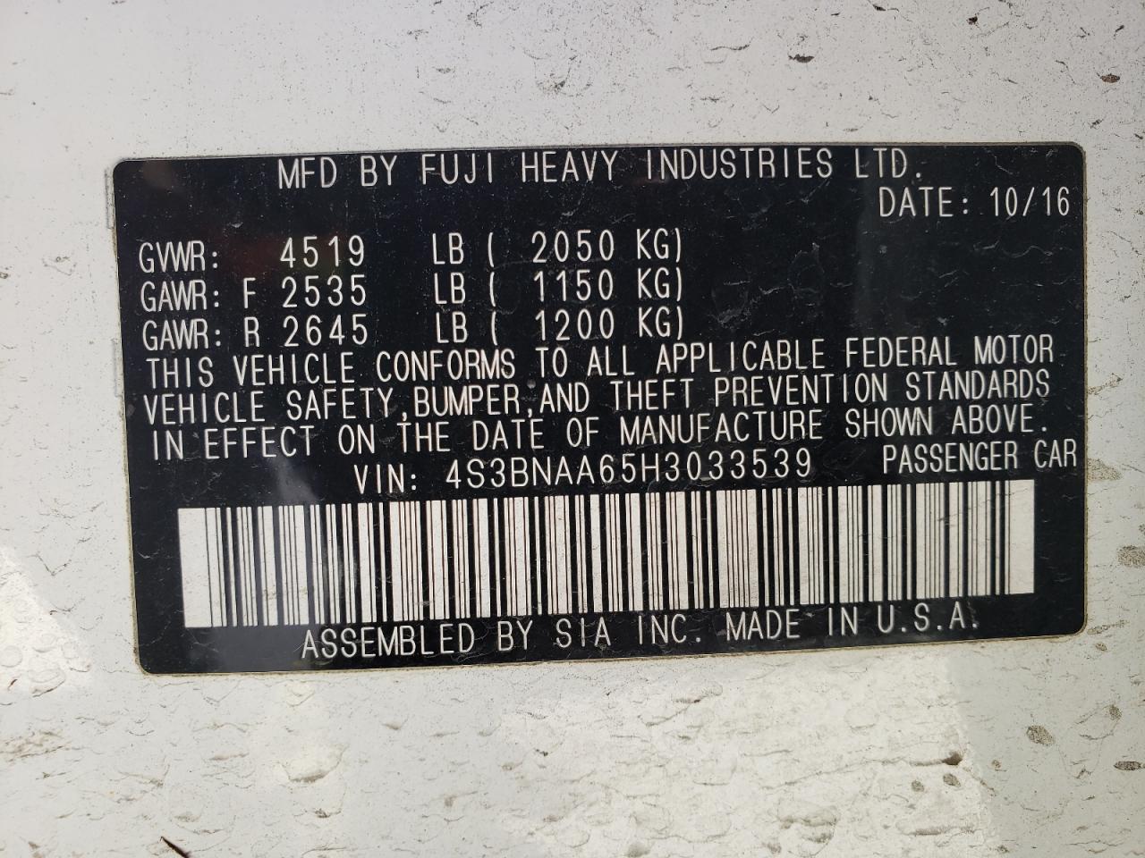 2017 Subaru Legacy - Image 14