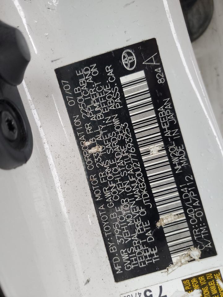 2007 Toyota Prius VIN: JTDKB20U277693253 Lot: 47627425