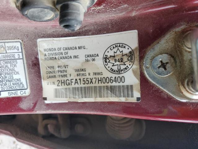 2007 HONDA CIVIC LX