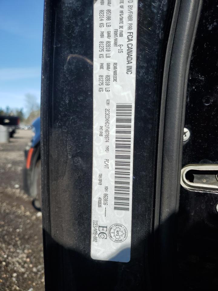 2015 Dodge Charger Sxt VIN: 2C3CDXHG1FH870974 Lot: 45280265