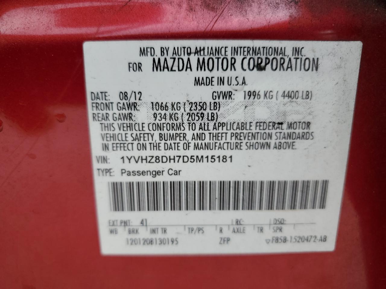 2013 Mazda 6 - Image 12