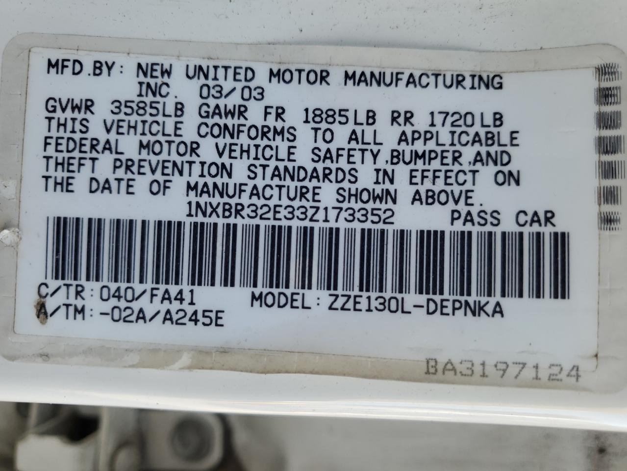 2003 Toyota Corolla - Image 12