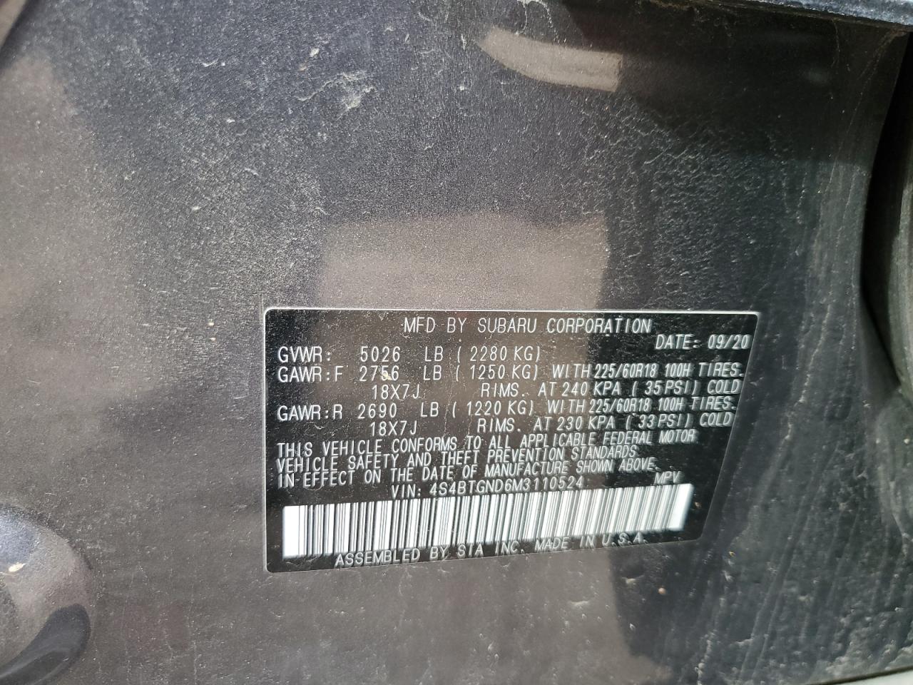 2021 Subaru Outback - Image 14