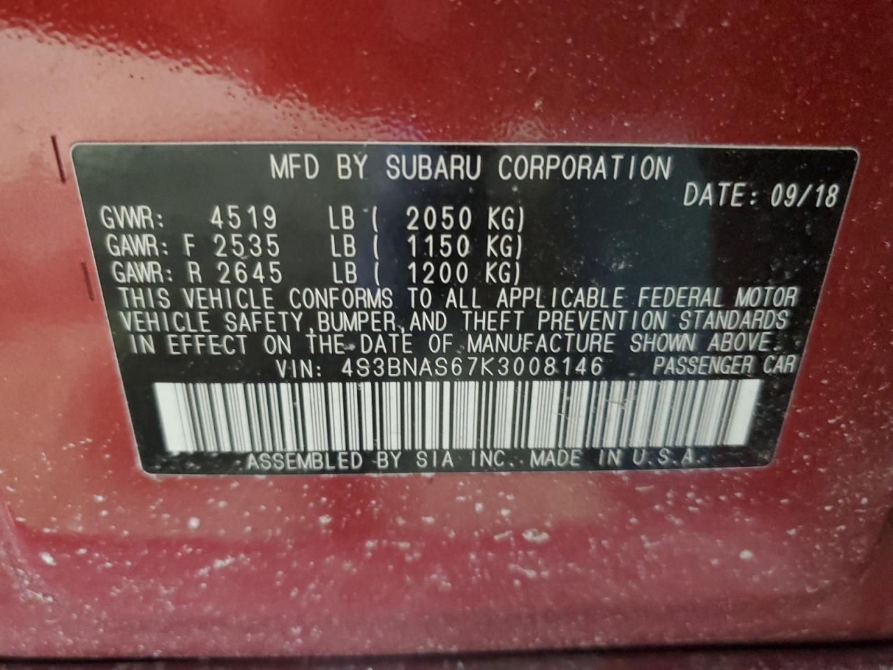2019 Subaru Legacy - Image 12