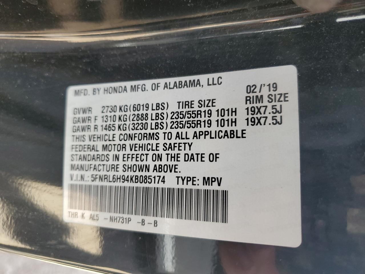 2019 Honda Odyssey - Image 13