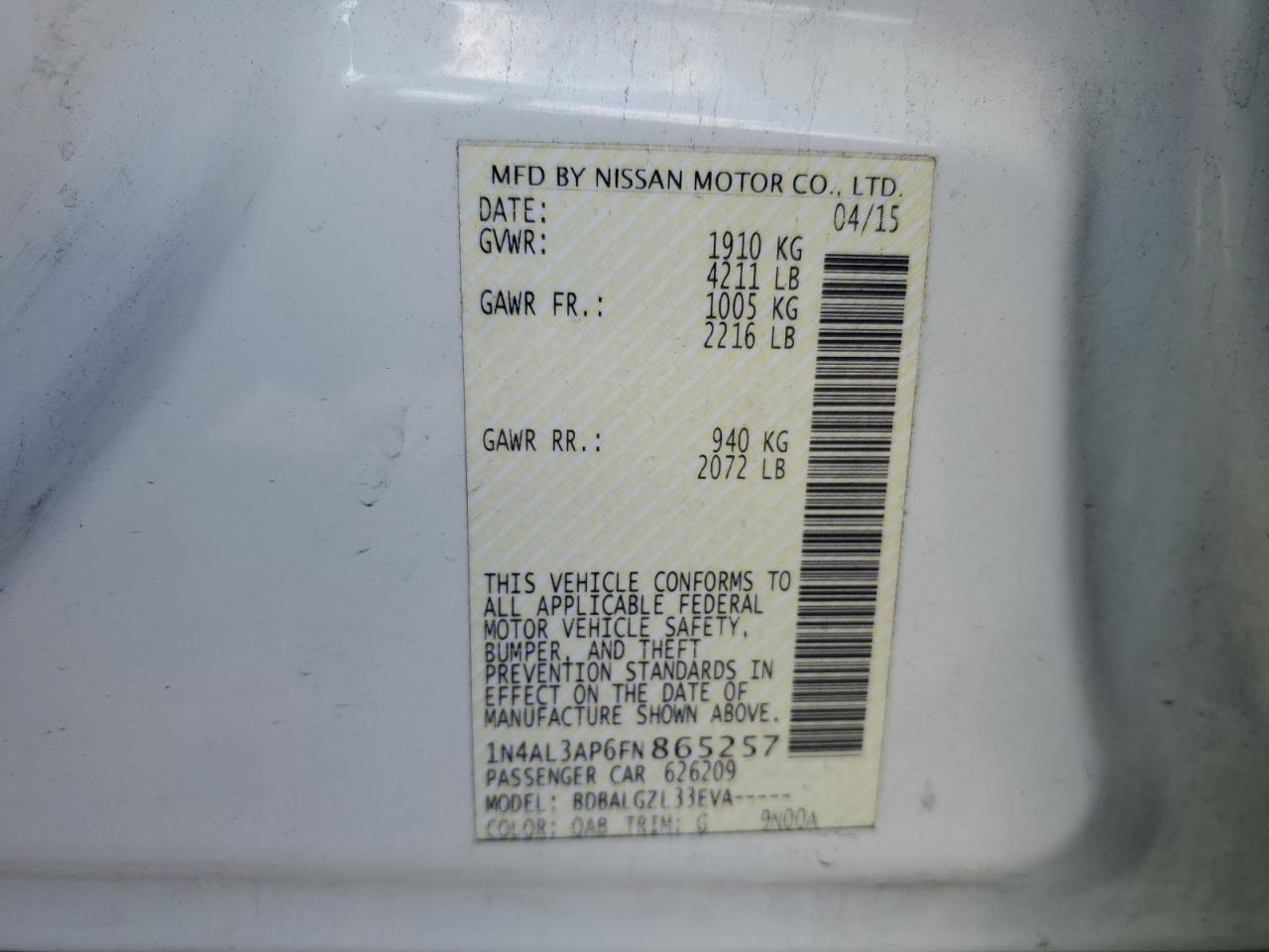 2015 Nissan Altima - Image 13