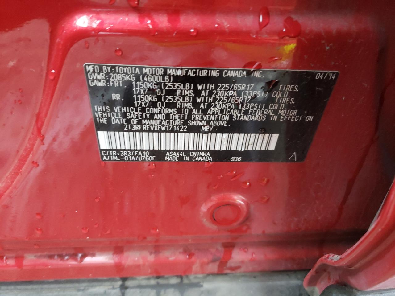 2014 Toyota RAV 4 - Image 14