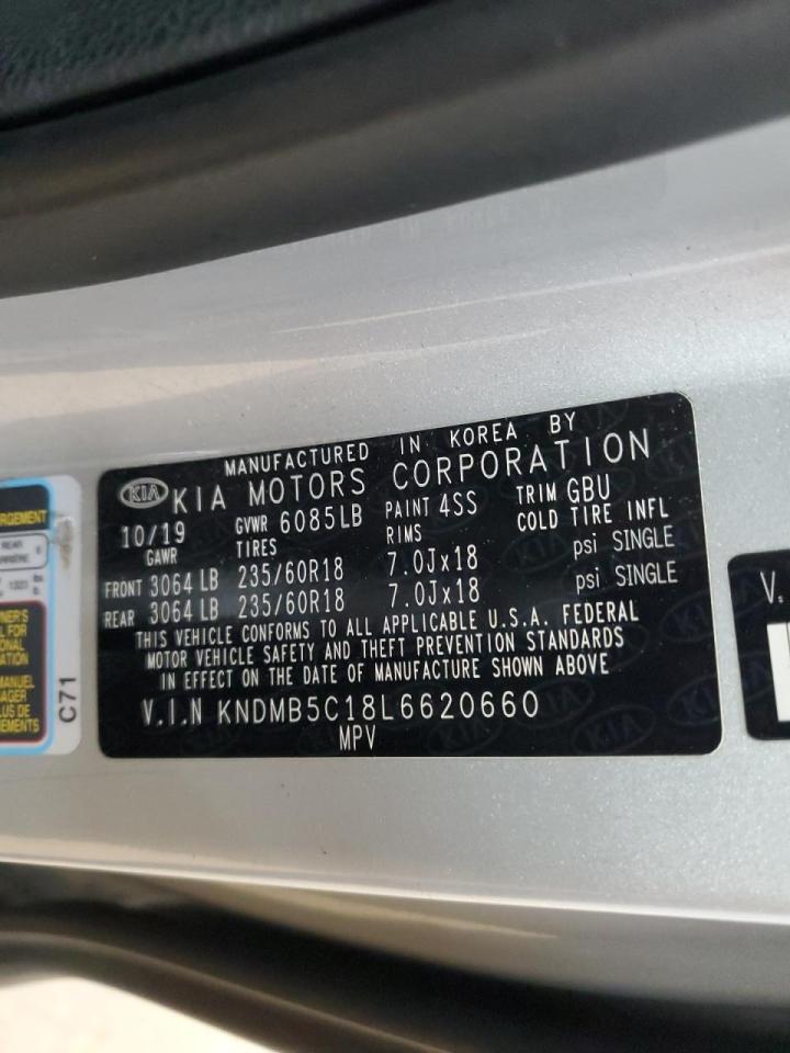 2020 Kia Sedona Lx VIN: KNDMB5C18L6620660 Lot: 50703995