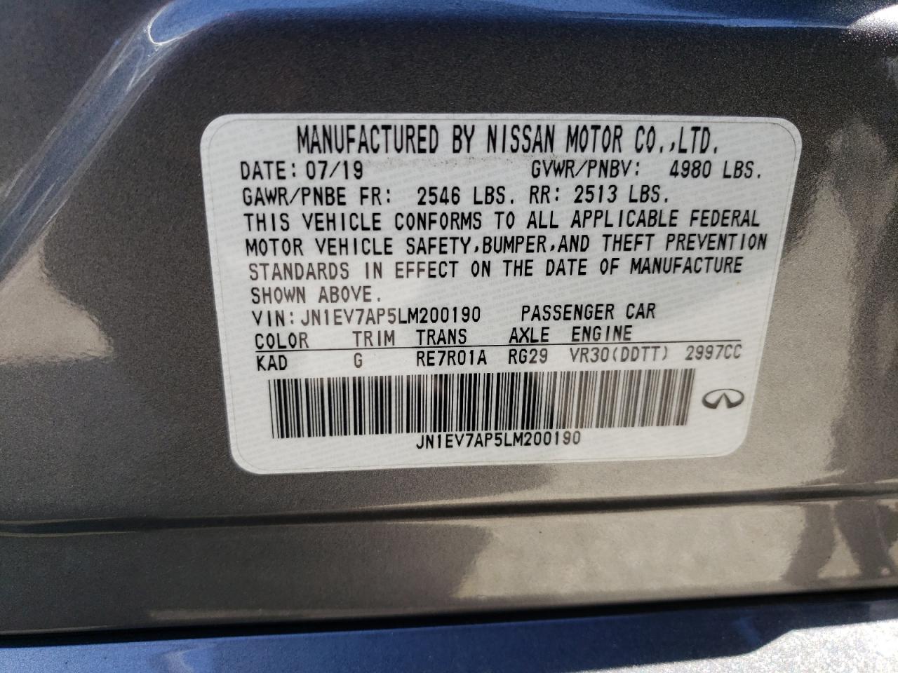 2020 Infiniti Q50 - Image 14
