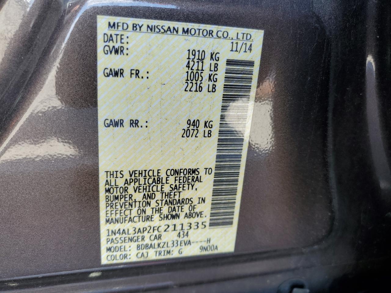 2015 Nissan Altima - Image 12