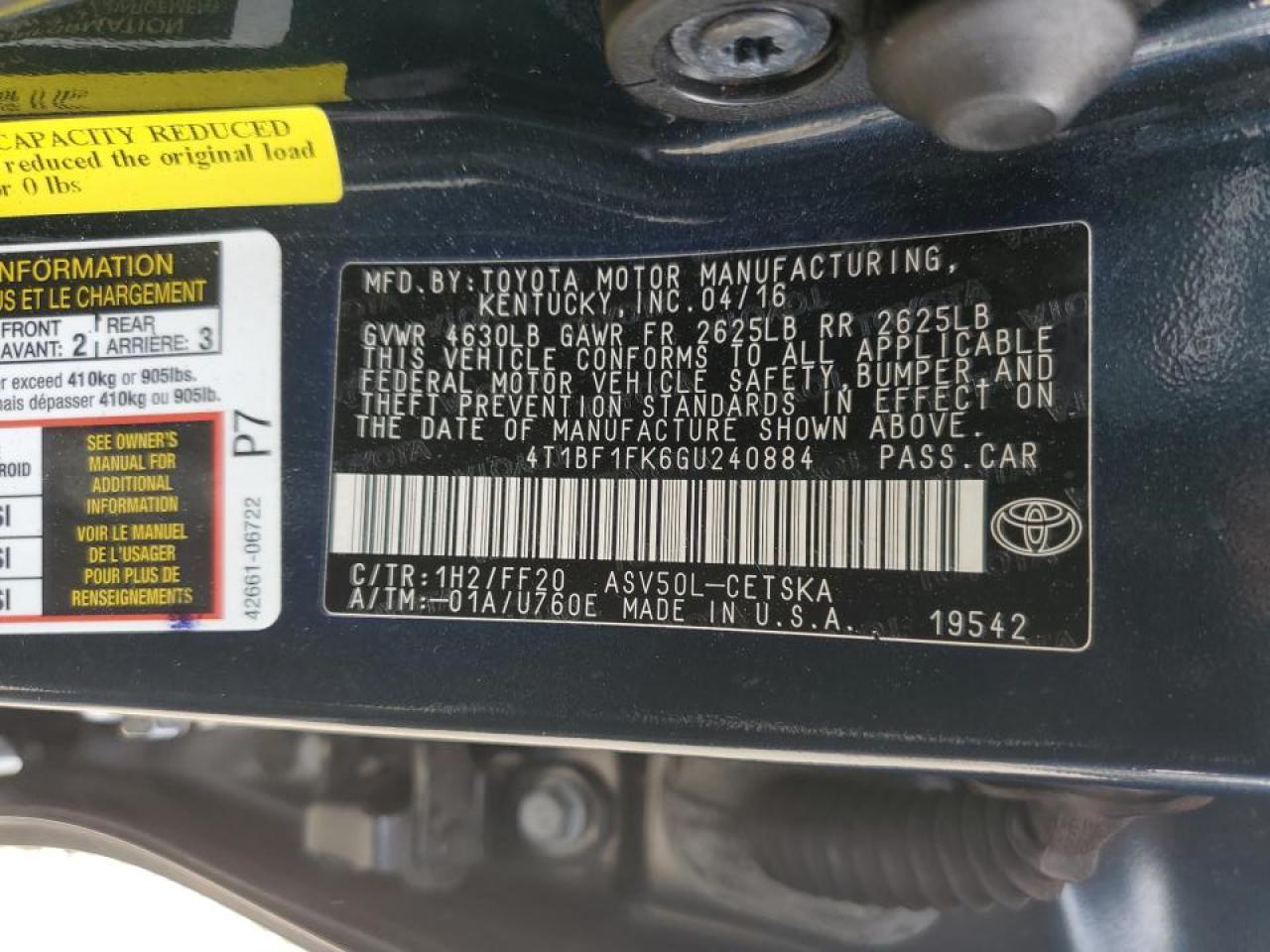 2016 Toyota Camry - Image 13