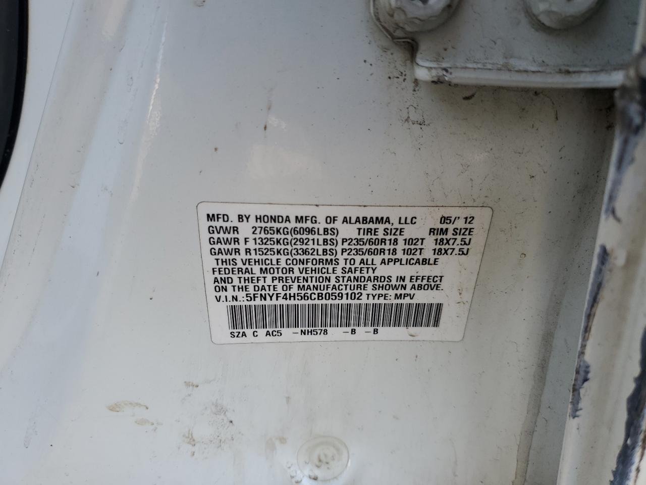 2012 Honda Pilot - Image 14