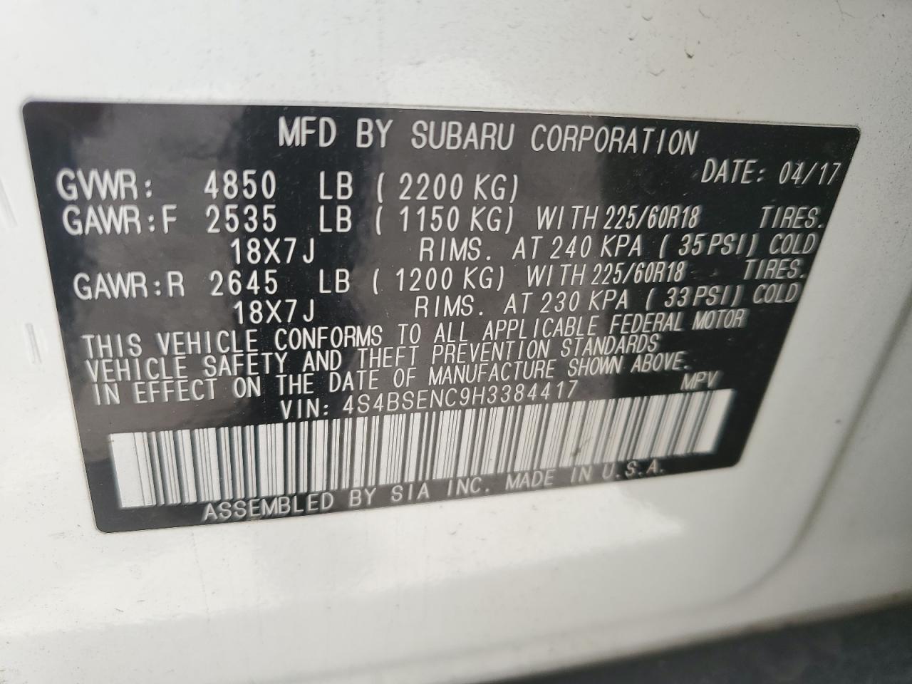 2017 Subaru Outback - Image 13